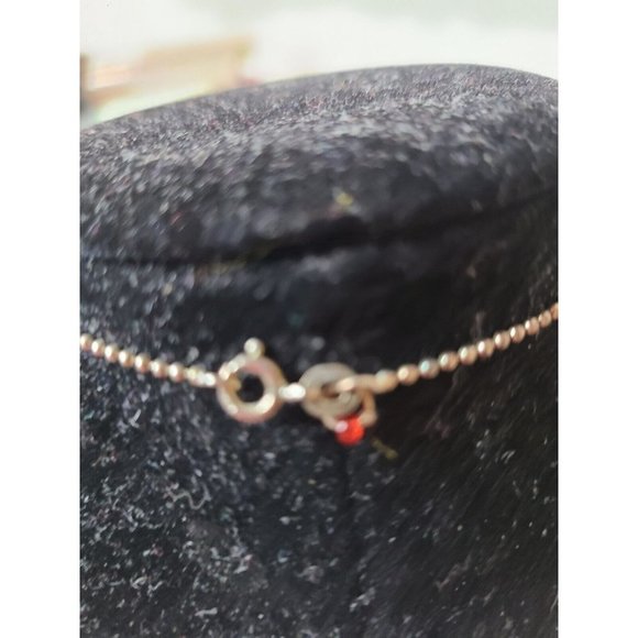 Vintage Genuine Sterling Silver Enameled Round Floral Locket Pendant Necklace - Picture 4 of 10